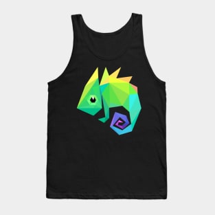 Chameleon Polygon - Reptile Colorful Cute Tank Top